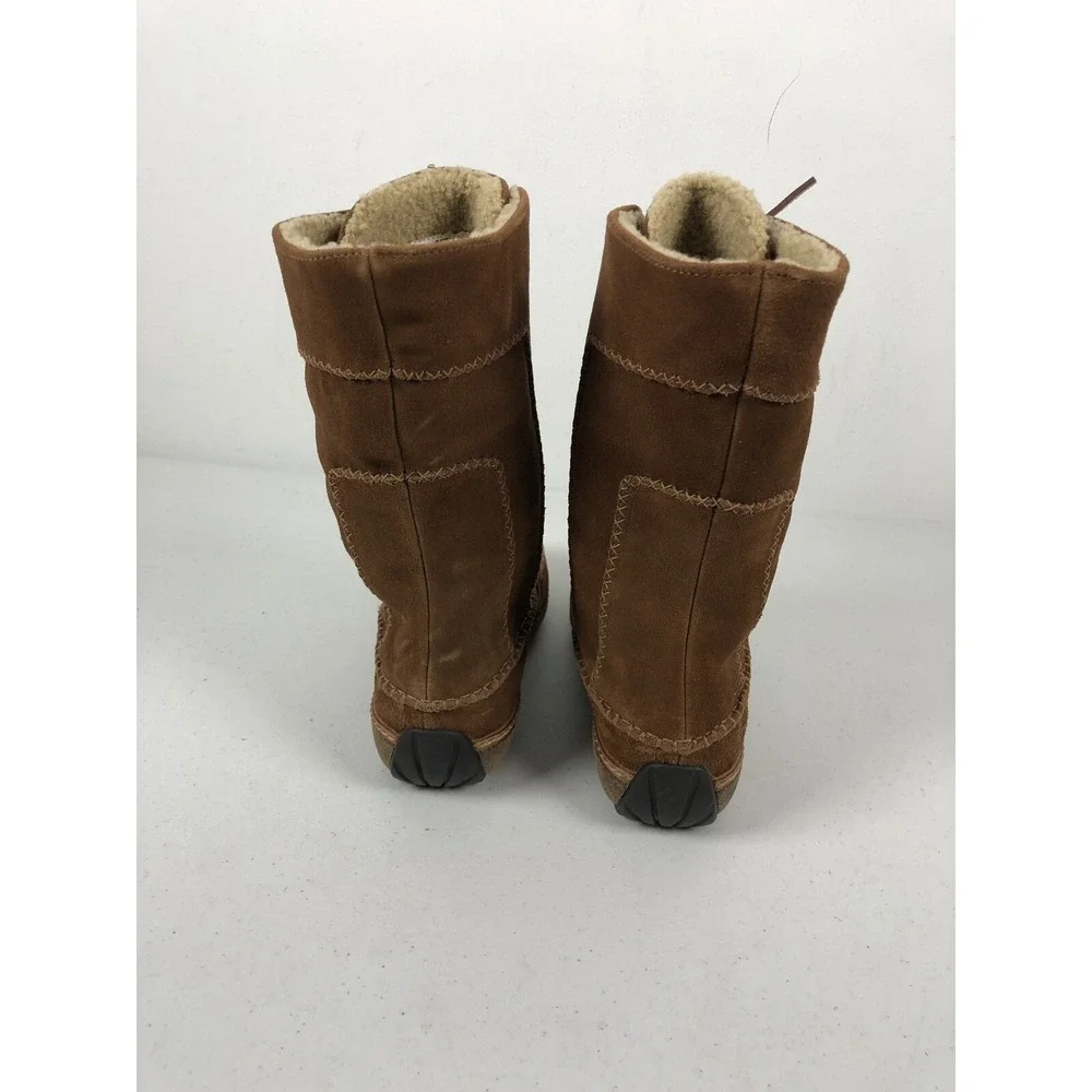 Timberland Womens 7 M Boots Suede Geniune Leather Winter Lace Up Leather Sherpa